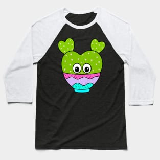 Cute Cactus Design #340: Hearty Cactus In Cute Bowl Baseball T-Shirt
